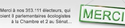 Un grand merci à vous, pour avoir donné votre voix à Ecolo !